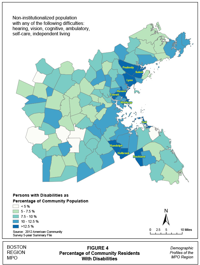 Figure 4
Percentage of Community Residents with Disabilities