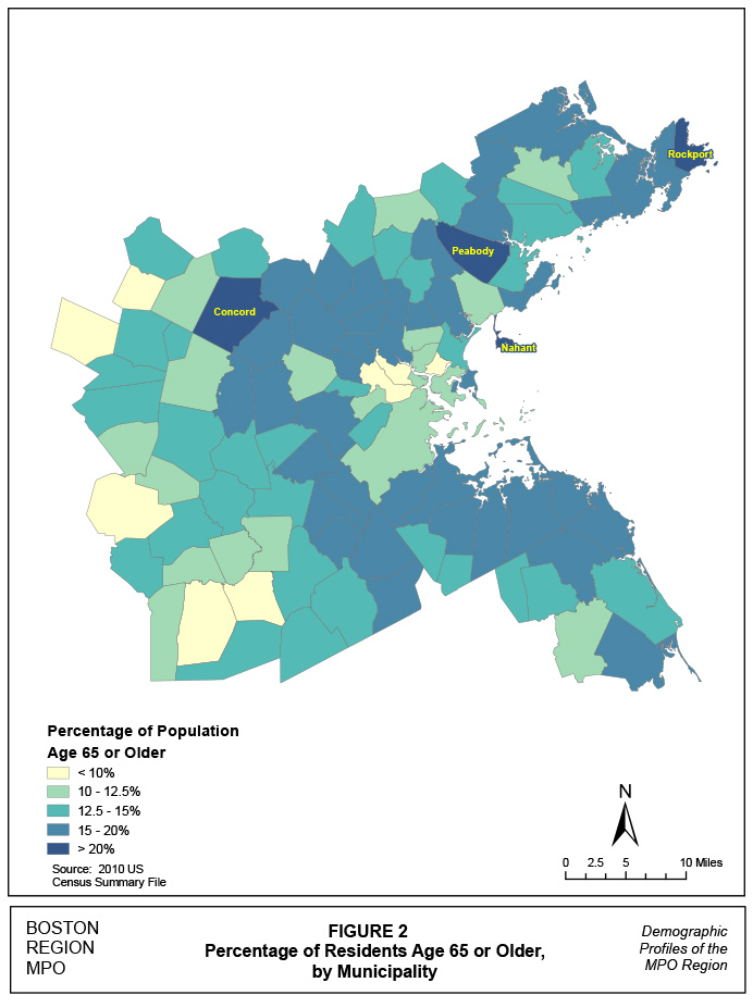 Figure 2
Percentage of Population Age 65 and Older by Municipality
