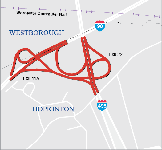 Hopkinton and Westborough: Reconstruction of Interstate 90/Interstate 495 Interchange